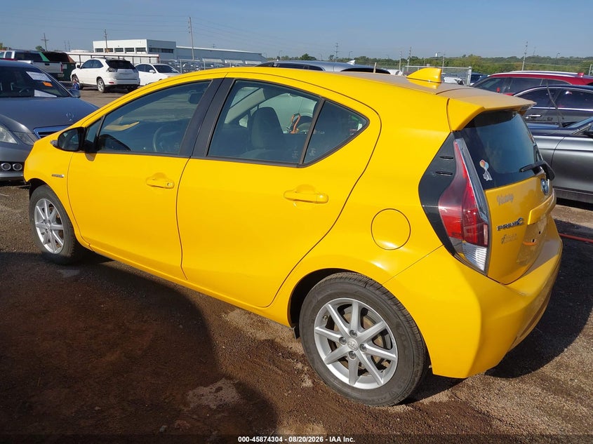 Vin: jtdkdtb35f1093378, lot: 46373300, toyota prius c three 20153