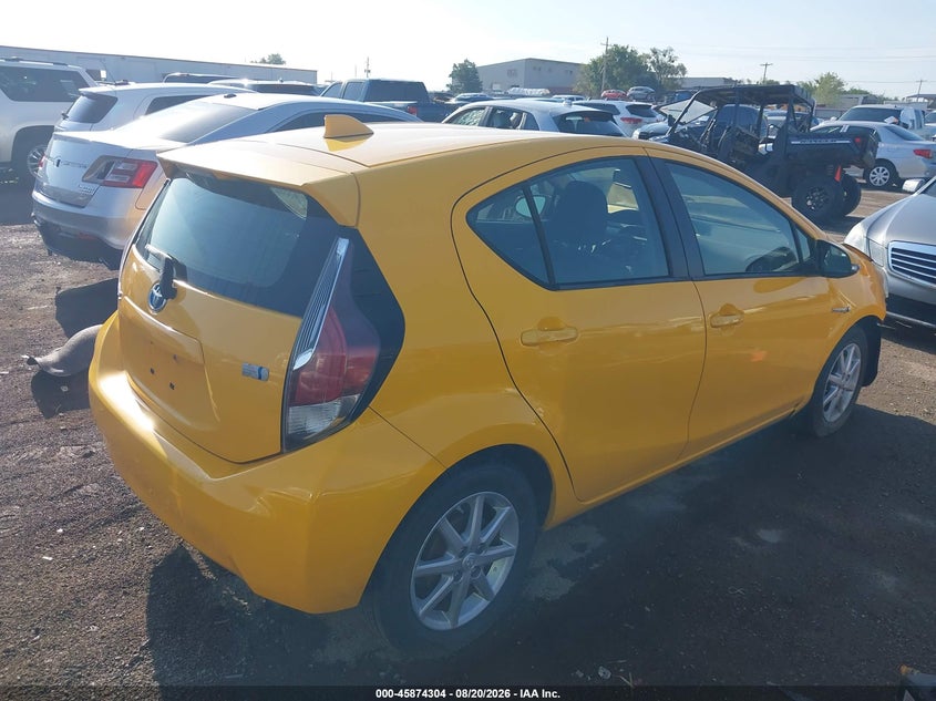 Vin: jtdkdtb35f1093378, lot: 46373300, toyota prius c three 20154