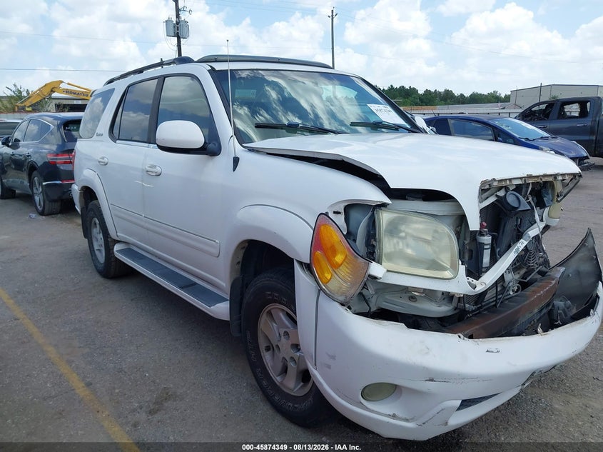 2002 Toyota Sequoia Limited V8, Перед, IAAI, VIN 5TDZT38A22S103272