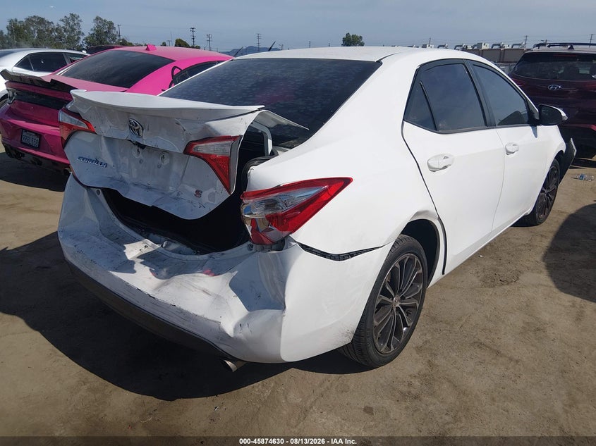 Vin: 5yfburhe5gp432519, lot: 46373626, toyota corolla s plus 20164