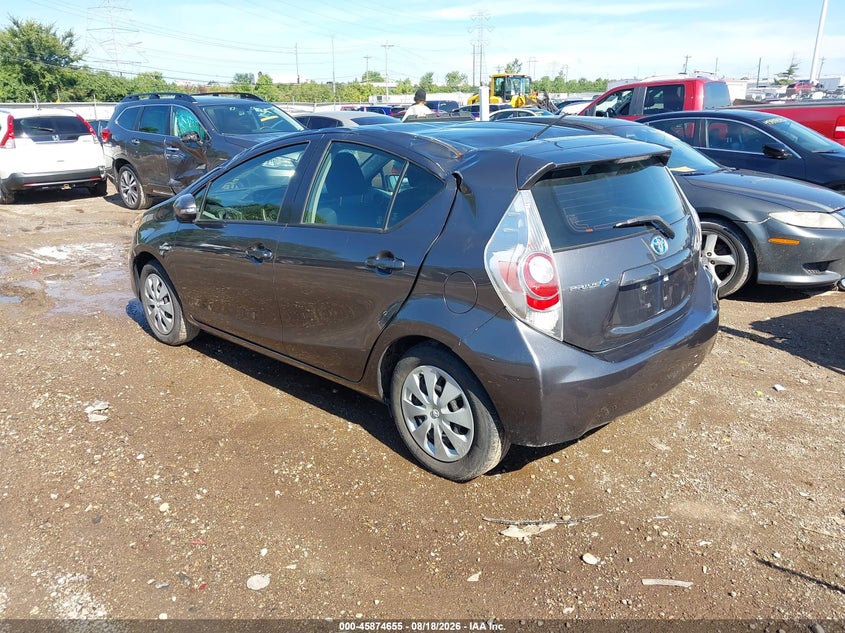 Vin: jtdkdtb33e1073497, lot: 46373651, toyota prius c two 20143