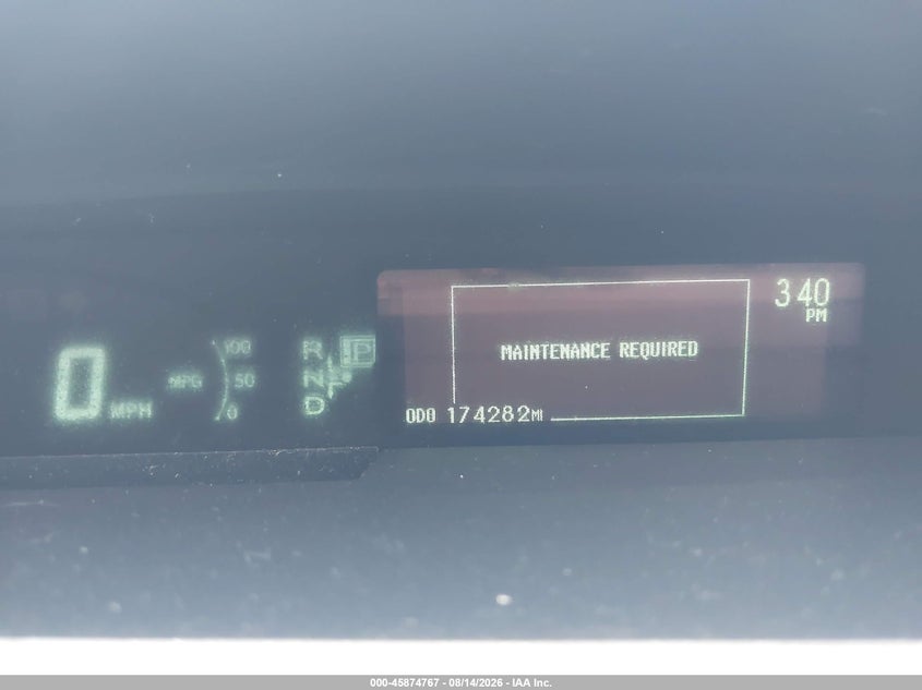 TOYOTA PRIUS 2012 VIN JTDKN3DU5C1536305