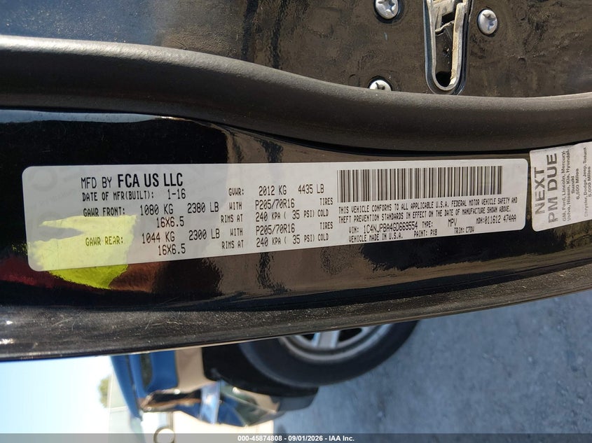 JEEP PATRIOT 2016 VIN 1C4NJPBA4GD669554