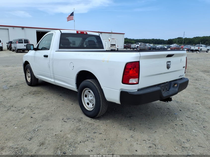 Vin: 3c6jr7dg2kg504520, lot: 46373826, ram 1500 classic tradesman  4x4 8' box 20193