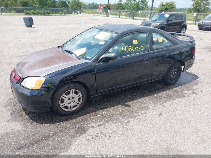 2001 Honda Civic, Front End, IAAI, VIN 1HGEM22581L013272 — photo 2