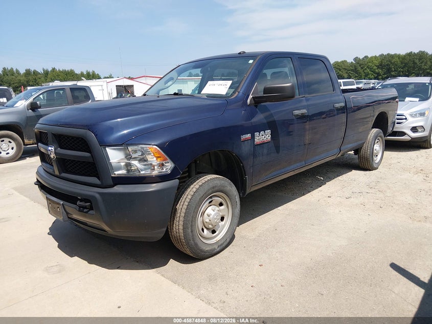Vin: 3c6tr5ht5jg375210, lot: 46373844, ram 2500 tradesman  4x4 8' box 20182