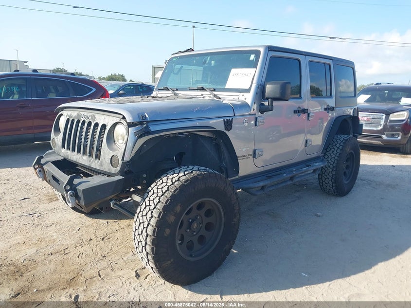 2015 Jeep Wrangler, Удар спереду, IAAI, VIN 1C4BJWEG7FL746113 — фото 2