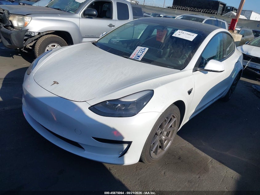 Vin: 5yj3e1ea3mf940547, lot: 46374060, tesla model 3 standard range plus rear-wheel drive 20212