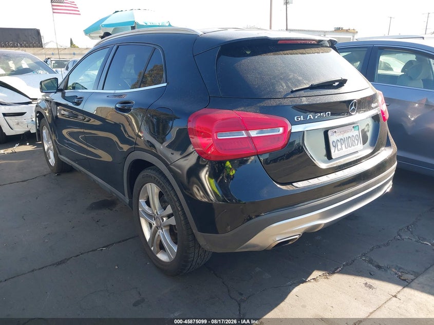 Vin: wdctg4gbxfj089614, lot: 46374095, mercedes-benz gla 250 4matic 20153