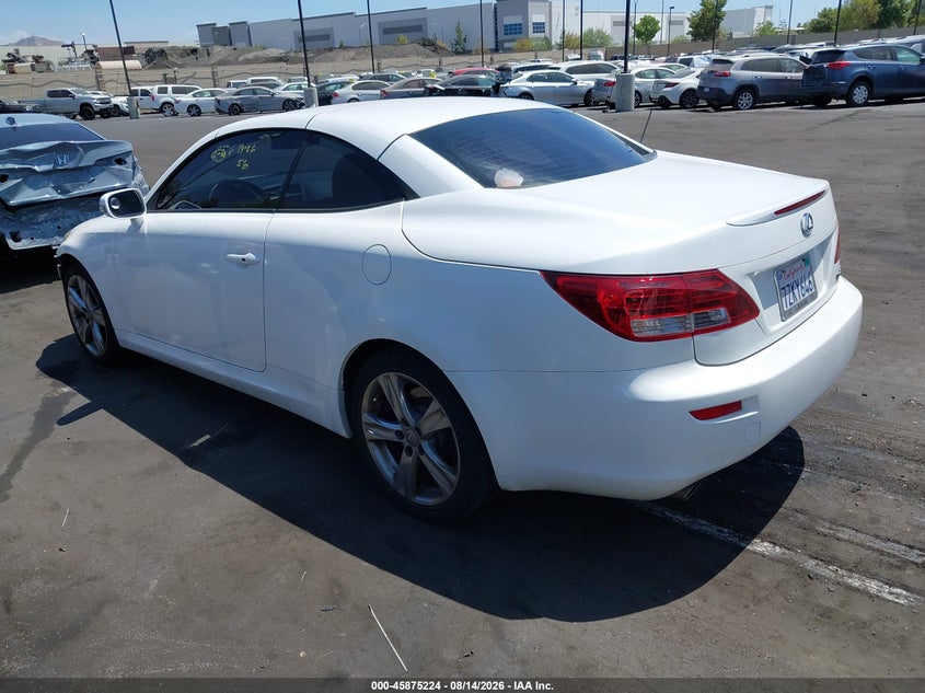Vin: jthff2c22c2523660, lot: 46374220, lexus is 250c 20123