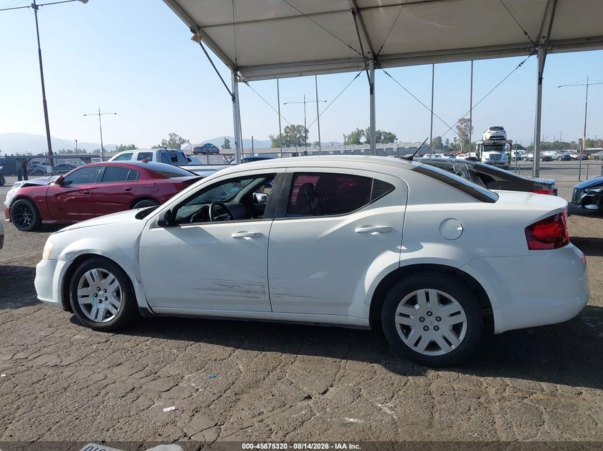 DODGE AVENGER 2012 VIN 1C3CDZAB9CN214020