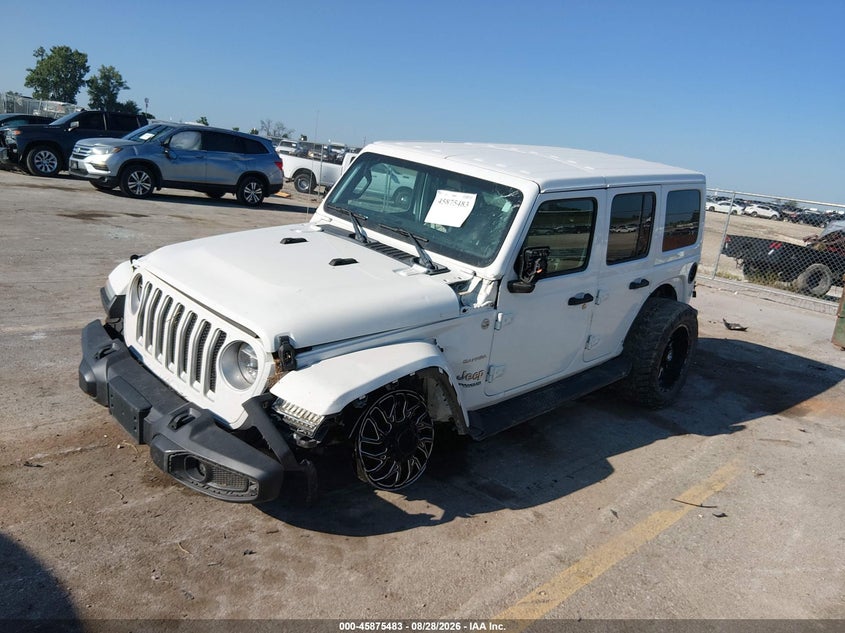 Vin: 1c4hjxegxjw110843, lot: 46374479, jeep wrangler unlimited sahara 4x4 20182