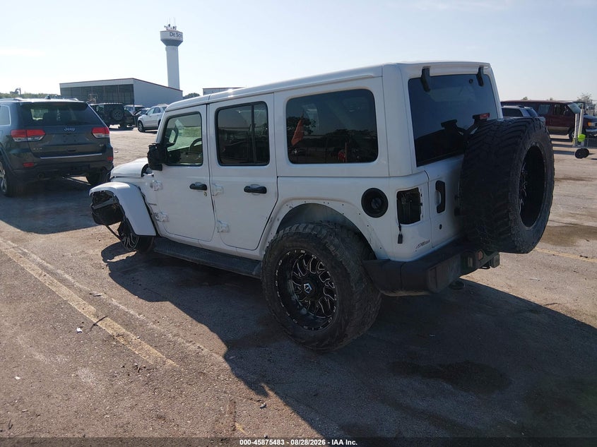 Vin: 1c4hjxegxjw110843, lot: 46374479, jeep wrangler unlimited sahara 4x4 20183