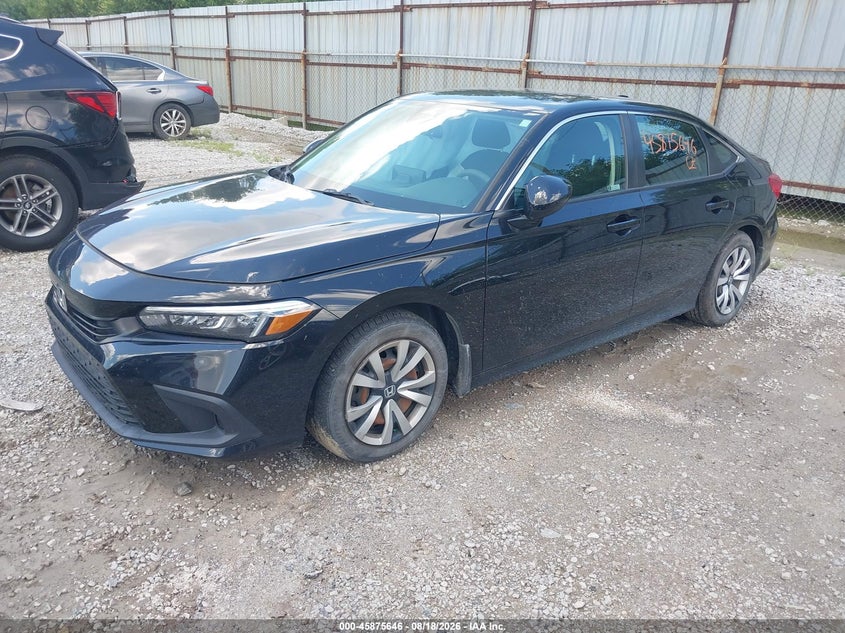 2023 Honda Civic, Right Rear, IAAI, VIN 2HGFE2F28PH532426 — photo 2