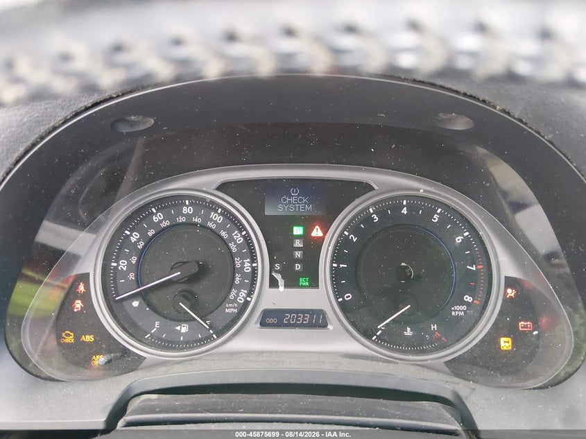 LEXUS IS 350 2008 VIN JTHBE262X85018677
