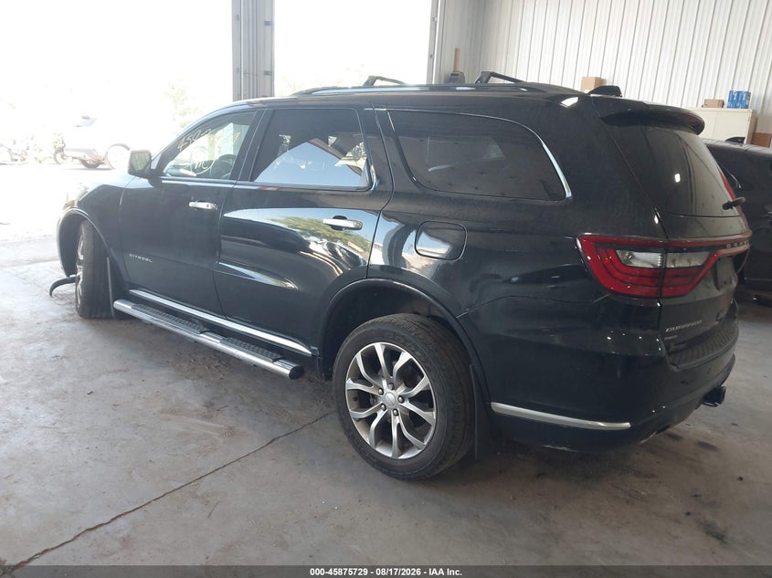 Vin: 1c4sdjet9hc881054, lot: 46374725, dodge durango citadel anodized platinum awd 20173