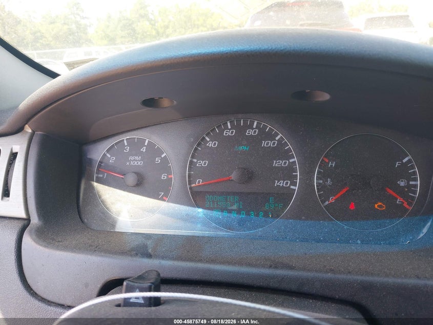 2008 CHEVROLET IMPALA SEDAN 3.9L V-6 VVT, 233HP