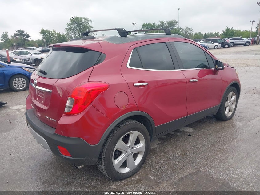 Vin: kl4cjasb4fb110233, lot: 46374782, buick encore 20154