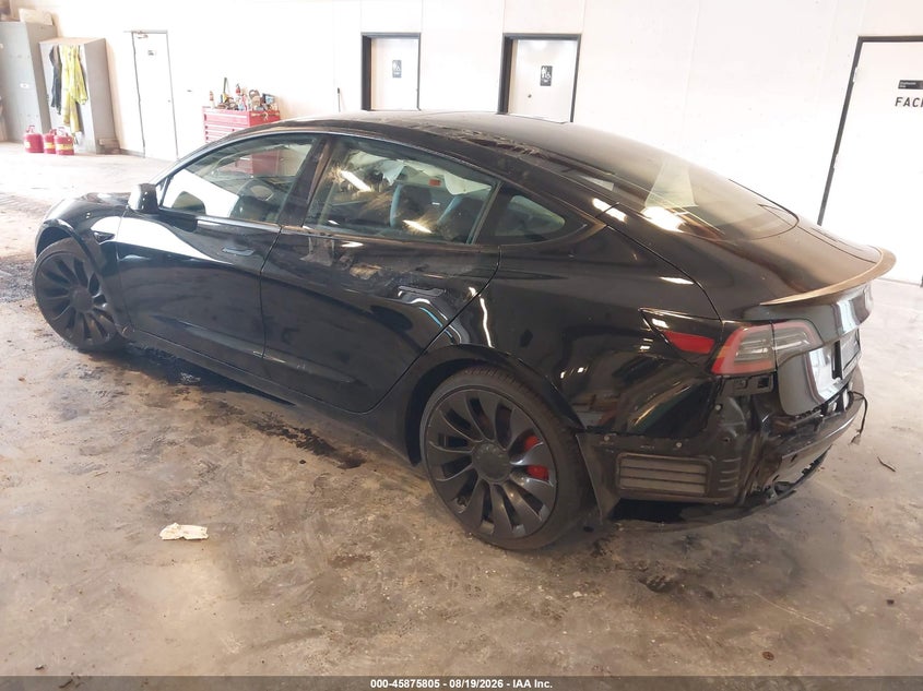 Vin: 5yj3e1ec3pf710982, lot: 46374800, tesla model 3 performance dual motor all-wheel drive 20233