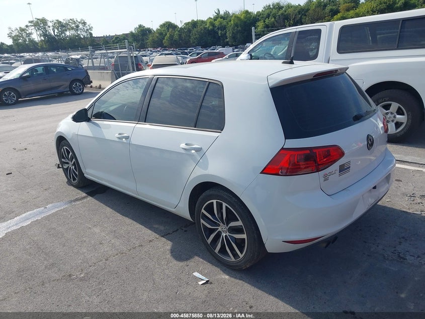2016 VOLKSWAGEN GOLF auction photo 3