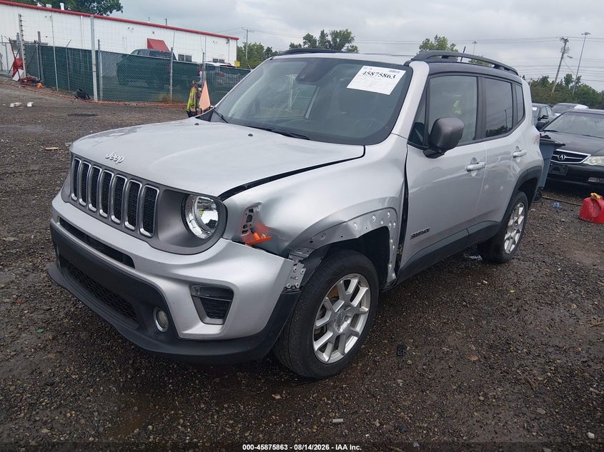 Vin: zacnjdd18mpm38131, lot: 46374859, jeep renegade limited 4x4 20212