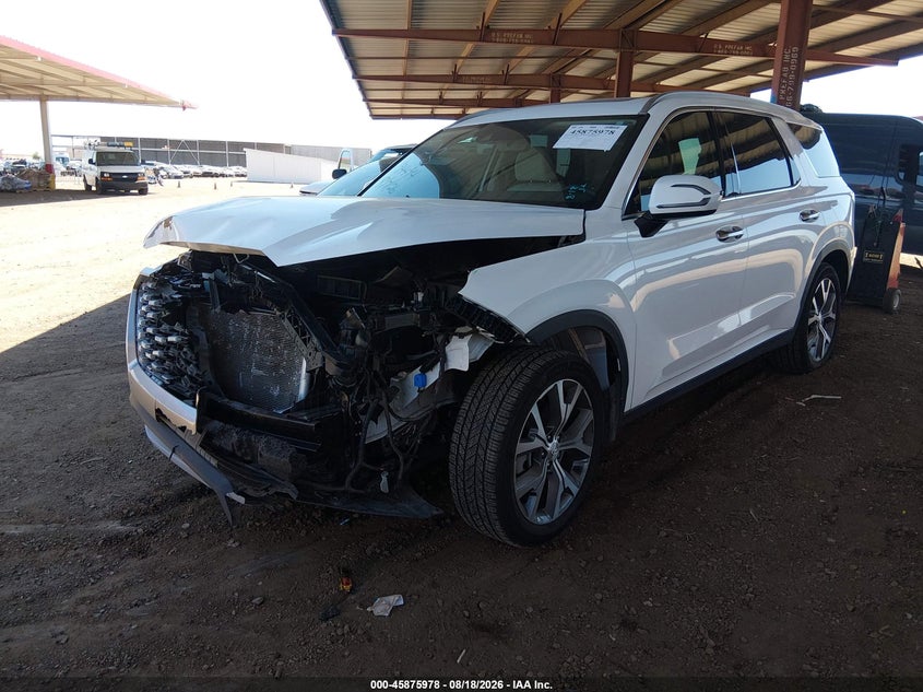 2022 Hyundai Palisade, Left Front, IAAI, VIN KM8R44HE3NU476743 — photo 2