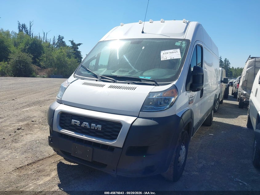 Vin: 3c6trvdg0ke531434, lot: 46375040, ram promaster 2500 high roof 159 wb 20192
