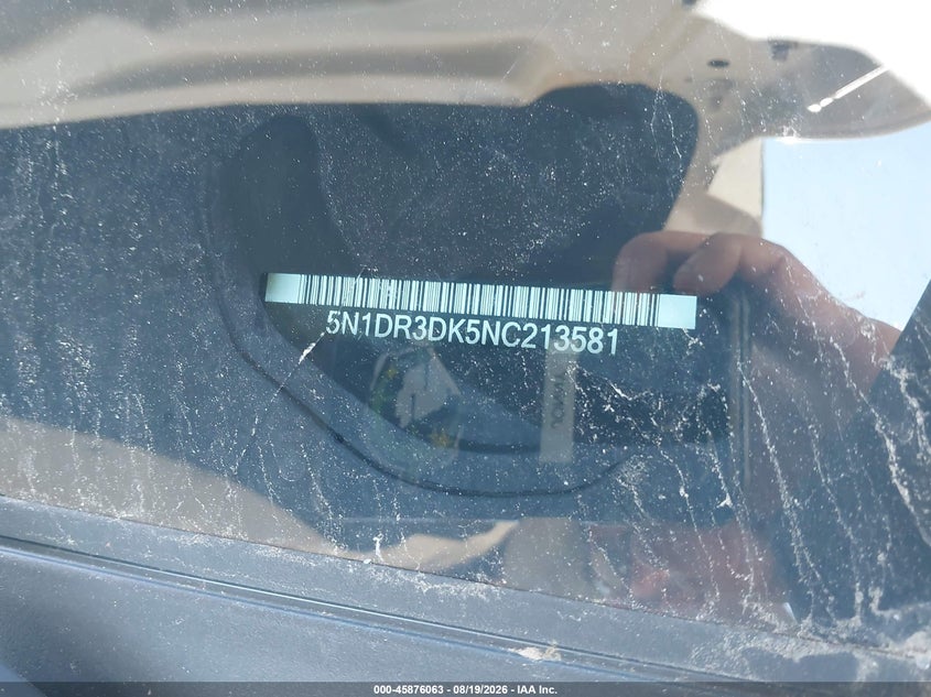NISSAN PATHFINDER 2022 VIN 5N1DR3DK5NC213581
