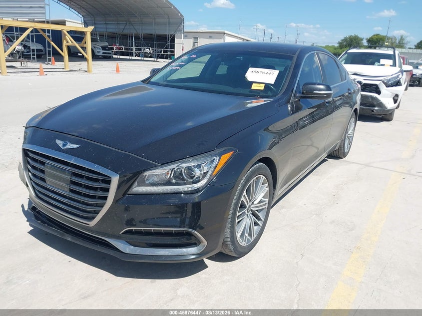 Vin: kmhgn4jexju236730, lot: 46375443, genesis g80 3.8 20182