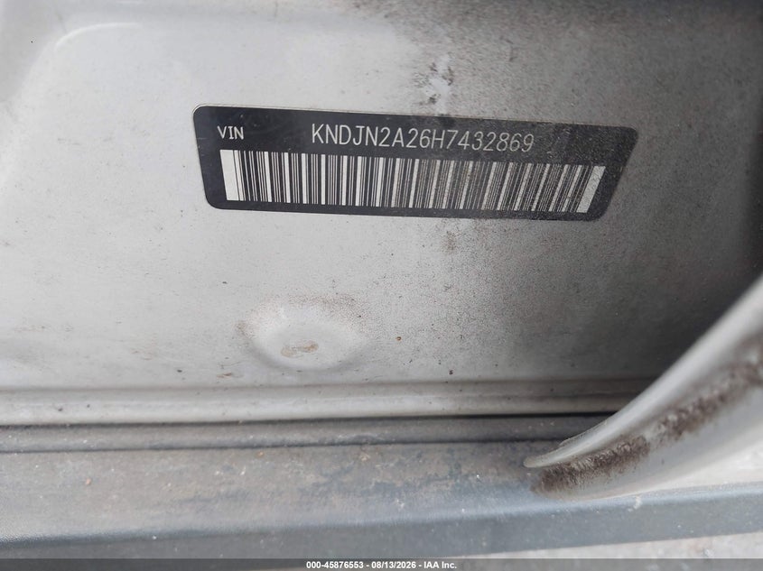 KIA SOUL 2017 VIN KNDJN2A26H7432869