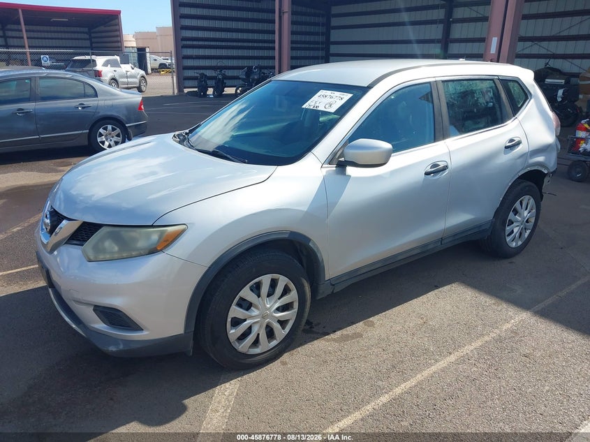 2016 Nissan Rogue S/Sl/Sv, Rear, IAAI, VIN 5N1AT2MT6GC796060 — photo 2