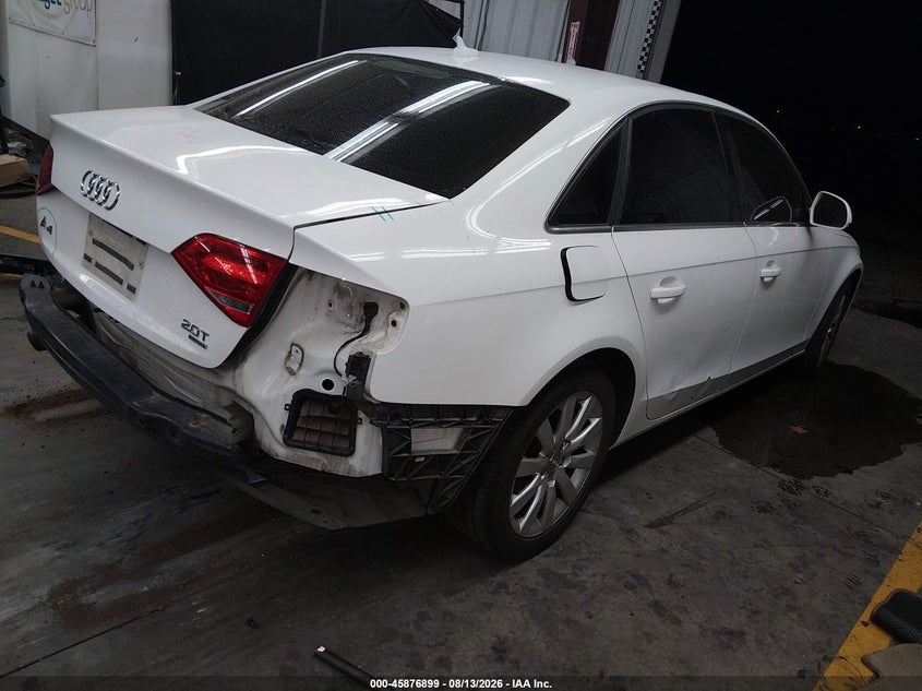 2009 AUDI A4 SEDAN 2.0L I-4 DI, DOHC, VVT, TURBO, 211HP
