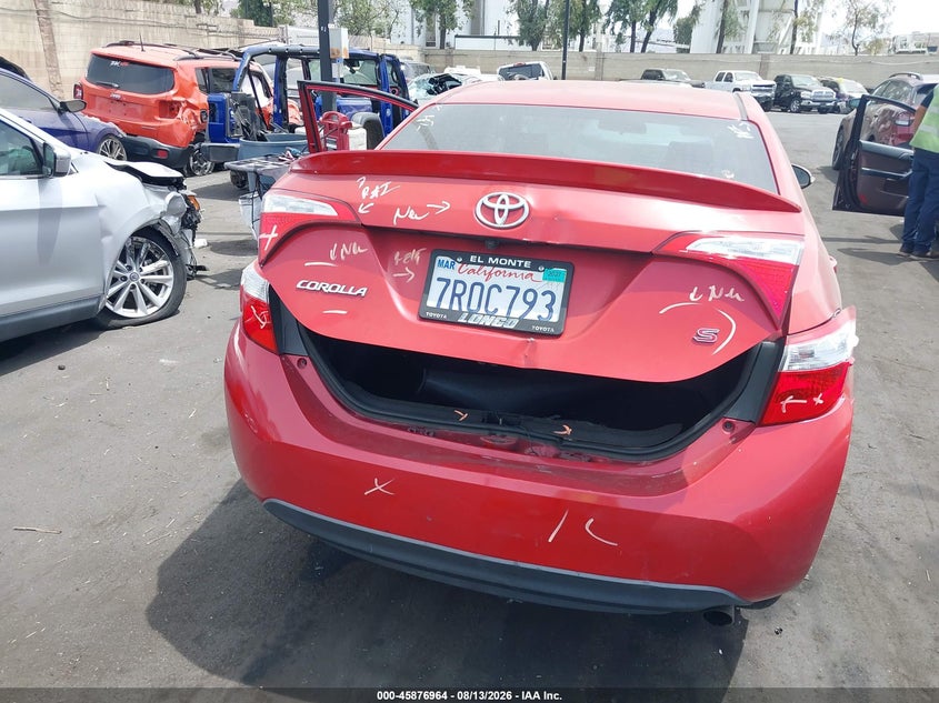 2016 TOYOTA COROLLA SEDAN 1.8L I-4 DOHC, VVT, 132HP