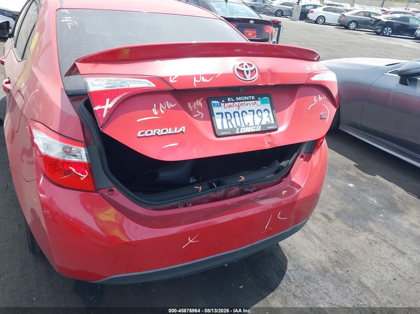 2016 TOYOTA COROLLA SEDAN 1.8L I-4 DOHC, VVT, 132HP