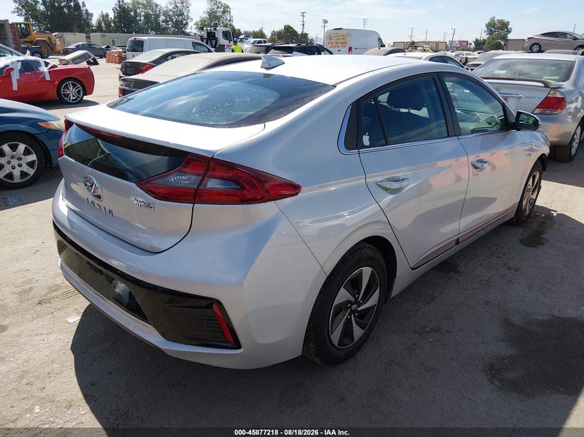 Vin: kmhc75lc2ju072187, lot: 46376214, hyundai ioniq hybrid sel 20184