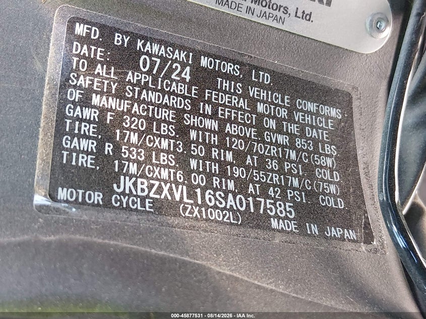 KAWASAKI ZX1002 2025