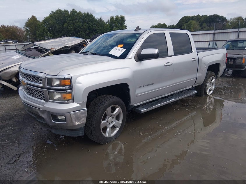 2015 Chevrolet Silverado, Удар ззаду, IAAI, VIN 3GCPCRECXFG199768 — фото 2