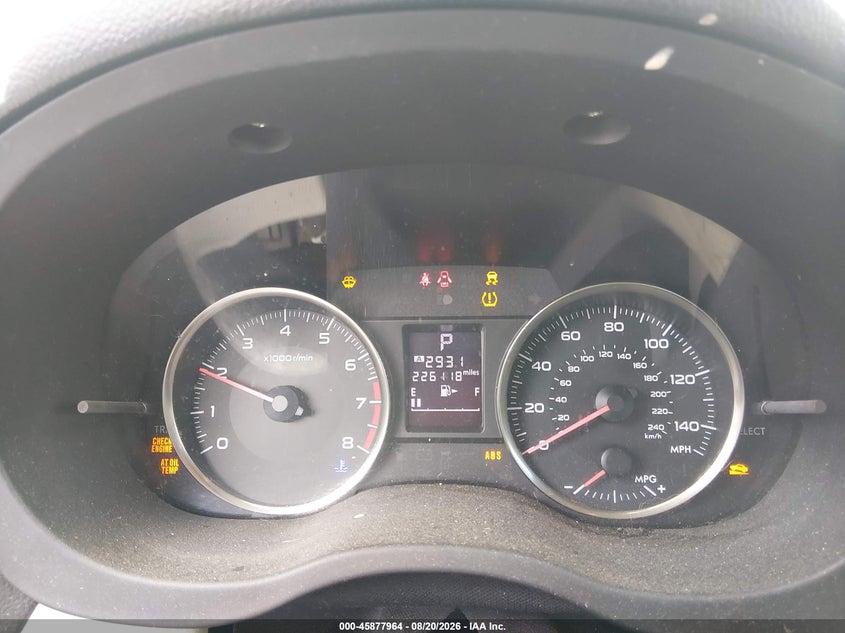 SUBARU IMPREZA 2015 VIN JF1GJAK61FH010040
