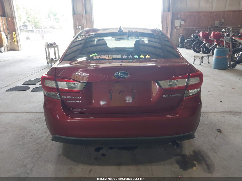 SUBARU IMPREZA 2018 VIN 4S3GKAD65J3602678