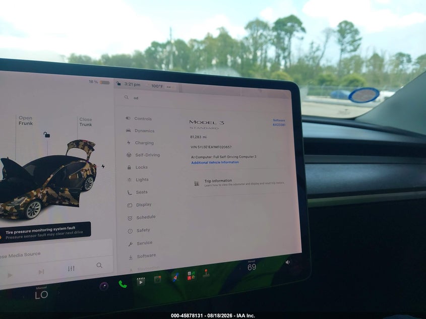 2021 TESLA MODEL 3 SEDAN ELECTRIC