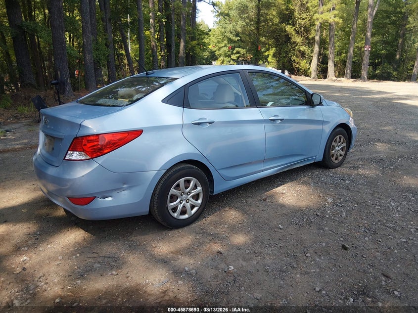 2012 HYUNDAI ACCENT SEDAN 1.6L I-4 DI, DOHC, VVT, 138HP