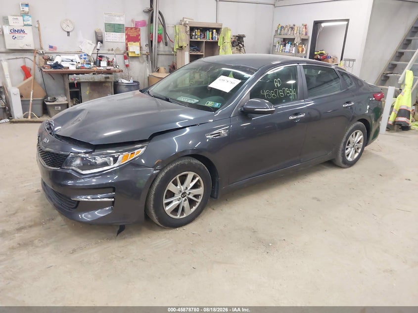 Vin: knagt4l35j5235630, lot: 46377776, kia optima lx 20182