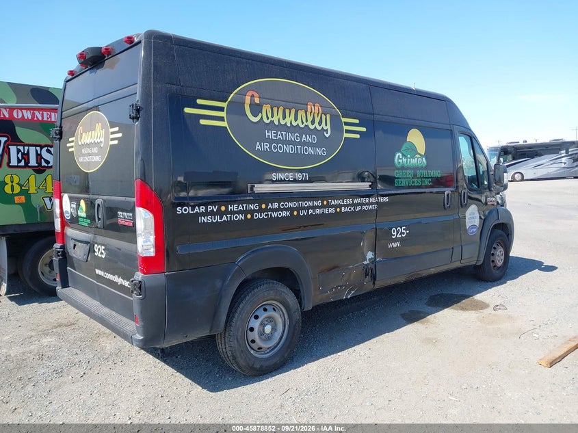 Vin: 3c6trvdg3ke504812, lot: 46377848, ram promaster 2500 high roof 159 wb 20194