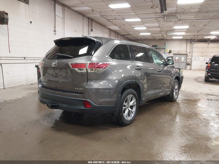 Vin: 5tdbkrfh2gs303521, lot: 46377909, toyota highlander le plus v6 20164