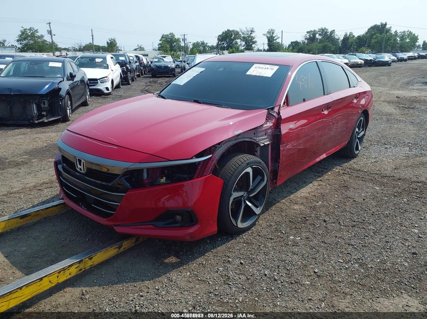 2022 Honda Accord Sport 2.0T, Front & Rear, IAAI, VIN 1HGCV2F33NA007006 — photo 2