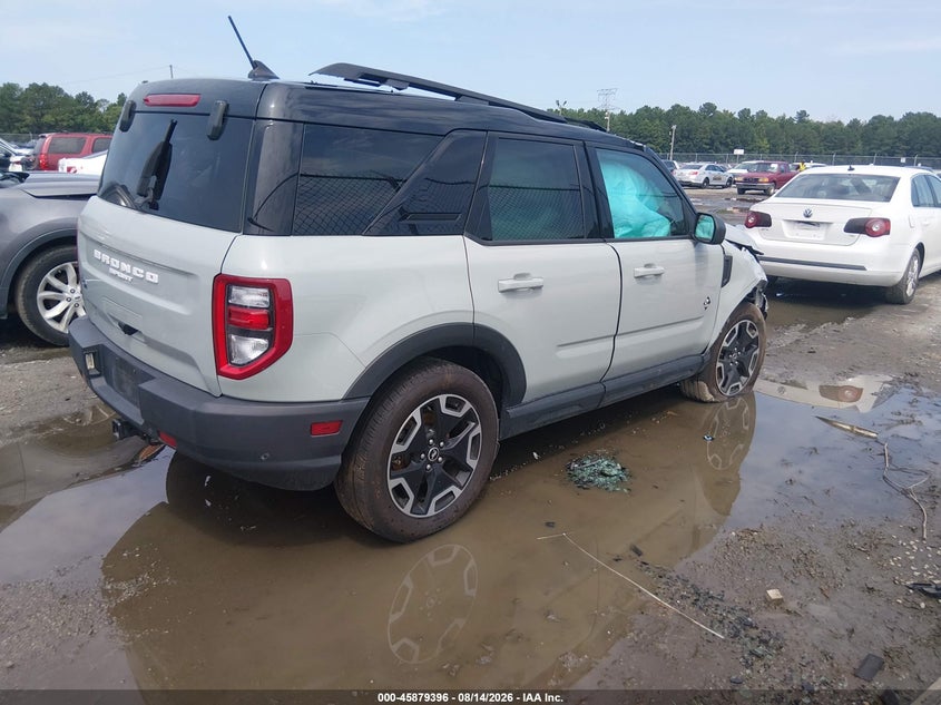 Vin: 3fmcr9c6xnrd49466, lot: 46378392, ford bronco sport outer banks 20224