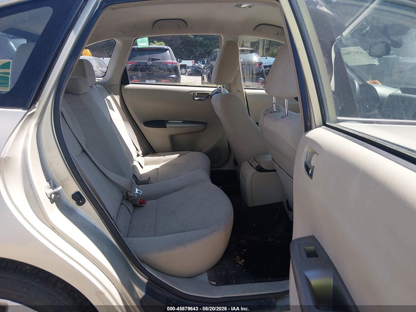 2009 SUBARU IMPREZA HATCHBACK 2.5L H-4 VVT, 170HP