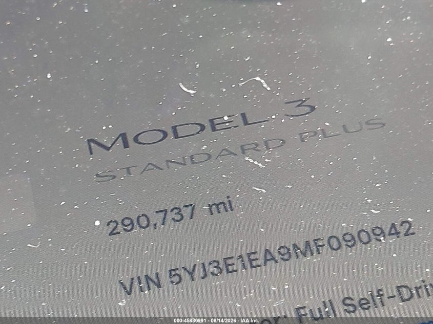 2021 TESLA MODEL 3 auction photo 7