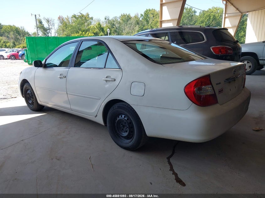 TOYOTA CAMRY 2002 VIN 4T1BE32KX2U078089