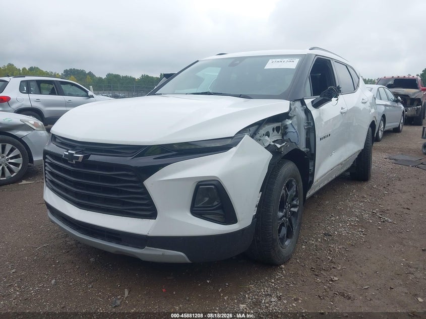 2021 Chevrolet Blazer, Front End, IAAI, VIN 3GNKBDR49MS510224 — photo 2